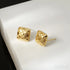 Rhombus Sterling Silver Pattern Stud Earrings Dia - Jewelry